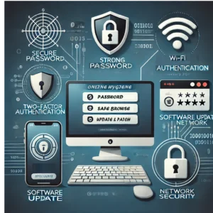 Cyber Hygiene Image with a alot of cybersecurity tips